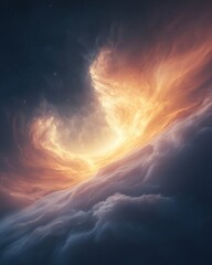 Poster - Cosmic telescope observing celestial phenomena space digital art cosmic atmosphere aerial view universe exploration