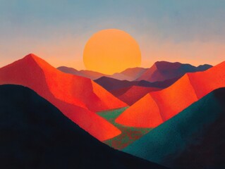 Poster - Ancient valleys and canyons of mars red planet landscape digital art abstract environment wide viewpoint