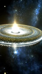 Wall Mural - Bright galaxy swirling with energy in the vastness of space showcasing stunning cosmic beauty