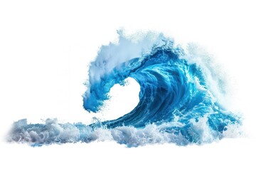 Wall Mural - Dynamic ocean wave splash art