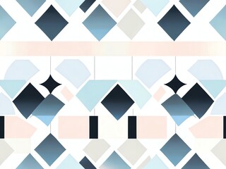 Wall Mural - abstract geometric pattern: a symphony of blues, grays, and pastels