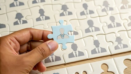 Fototapete - Effective Strategies for Selecting the Right Person and Building a Cohesive Team to Drive Success in Any Business Environment