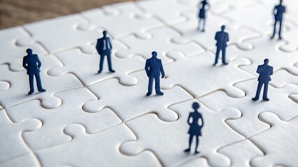 Fototapete - Effective Strategies for Selecting the Right Person to Build a Strong Team and Foster Collaboration in a Dynamic Work Environment