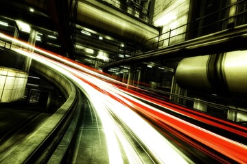 Poster - Dynamic Light Trails in an Industrial Environment with Motion Blur