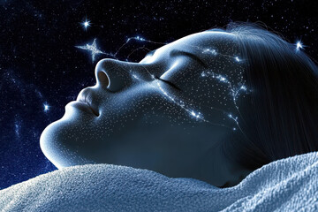 Poster - Dreaming in a Galaxy of Stars While Deeply Resting Under the Velvet Night Sky