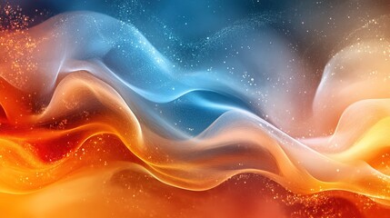 Poster - Dynamic flowing colors abstract digital art vibrant swirls creative space high-resolution visual concept