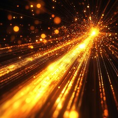 Poster - Dynamic light burst event digital realm abstract visuals dark space close-up energy and motion