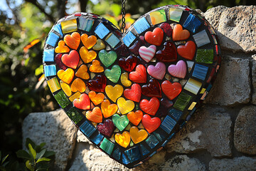 Poster -  candy heart mosaic