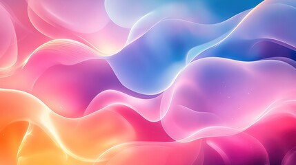 Poster - Flowing colors abstract art digital creation vibrant waves modern aesthetic digital environment creativity unleashed