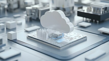 Aufkleber - A photo showcasing the of cloud computing and intelligence with satellite technology enabling innovative digital solutions and transformative business strategies for improved connectivity