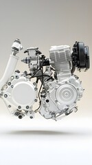 Aufkleber - Detailed Comparison of Air cooled and Liquid cooled Engine Systems in Industrial Machinery and Automotive Applications  Showcasing the Mechanical Components Design