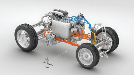 Aufkleber - Detailed comparison of air cooled and liquid cooled engine systems highlighting the technical differences performance characteristics and engineering innovations in automotive power systems