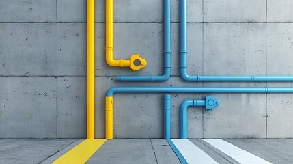 Poster - photographic showcasing a comparison of various plumbing pipe materials including metal plastic and concrete pipes and their diverse applications in infrastructure construction and building projects