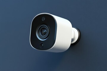 Poster - High-resolution video camera with motion detection capability installed on a wall