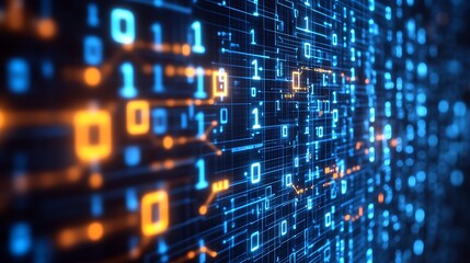Abstract digital code background