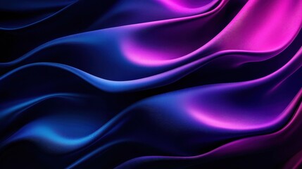 Fototapete - A vibrant abstract wave design featuring shades of blue and purple, creating a smooth, flowing texture that evokes a sense of motion and depth.