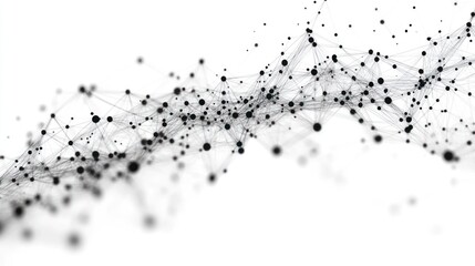 Leinwandbilder - Abstract network connection dots and lines.