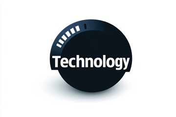 Poster - Vector logo design representing technology on a clean white background