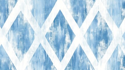 Poster - Abstract Blue and White Geometric Pattern for Textiles and Designs
