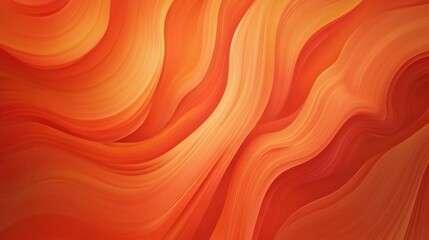 Poster - Abstract Warm Orange Flowing Wave Pattern for Background Design
