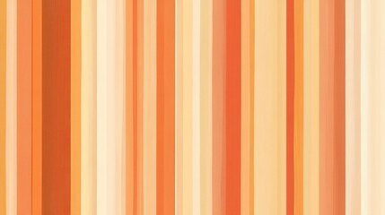 Poster - Vibrant Striped Pattern in Warm Orange and Cream Colors