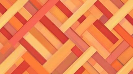 Poster - Abstract Texture of Warm Colors with Geometric Shapes and Lines