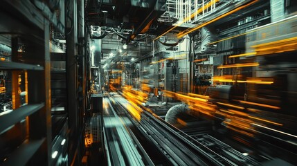 Poster - Dynamic Motion in Industrial Manufacturing Environment with Light Trails