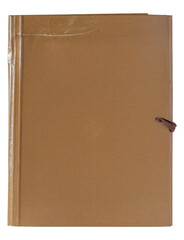 Wall Mural - aged cardboard vintage brown closed paper folder top view isolated