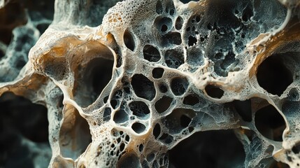 Poster - Intricate Textures of Natural Coral Structure in Close-Up View