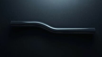 Poster - Abstract Black Curved Line on Dark Surface for Modern Design Use