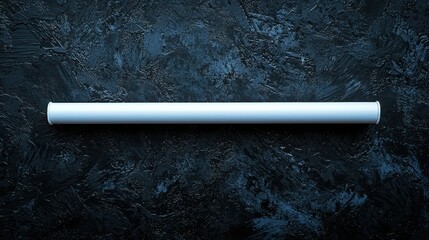 Poster - Minimalist White Cylinder on Dark Textured Background for Creative Uses