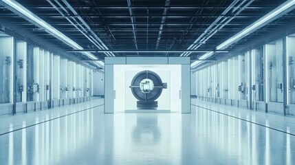 Poster - Futuristic Laboratory Interior with Sleek Equipment Display