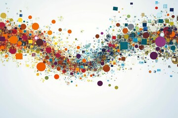 Poster - Colorful Abstract Design with Circles and Geometric Shapes