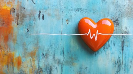 Poster - A heartbeat line merging with a protest sign, symbolizing activism for better healthcare.