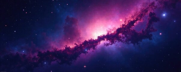Wall Mural - nebulae and stars against a dark cosmic backdrop, astronomy, galaxy, cosmic rays