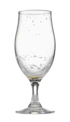 Canvas Print - Almost empty glass of beer isolated on white