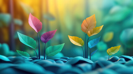 Wall Mural - business planting for csr highlighting sustainable practices and the long-term sustainability