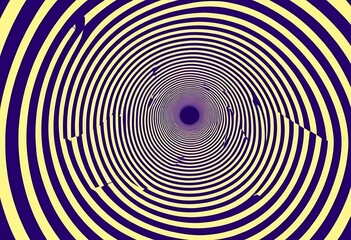 Poster - Abstract Hypnotic Tunnel Illusion with Spiraling Stripes Design