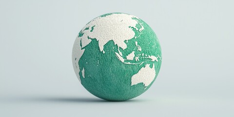Wall Mural - e-government concepts. glittery globe depicting asia on a soft background.