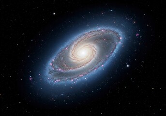 Wall Mural - dark matter halo enveloping galaxy in cosmic phenomenon