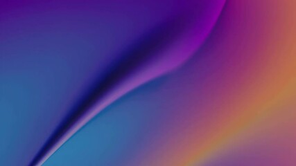 Poster - Colorful abstract gradient with flowing curves in blue, purple, and orange. Modern digital art design for creative backgrounds and art concept