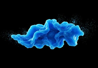 Poster - Dynamic Blue Abstract Designs Against Dark Background