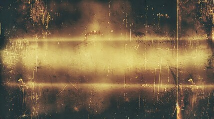 Poster - A textured, abstract background featuring a gradient of gold and dark hues, with a weathered appearance and soft light reflections.