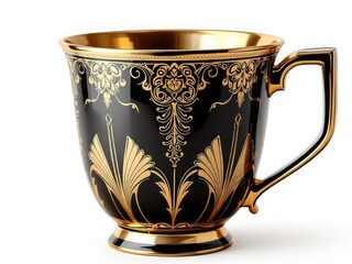 Poster - Vintage cup isolated on the white background