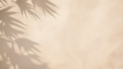 Poster - A soft, neutral background with delicate shadows of leaves, creating a serene and calming atmosphere.