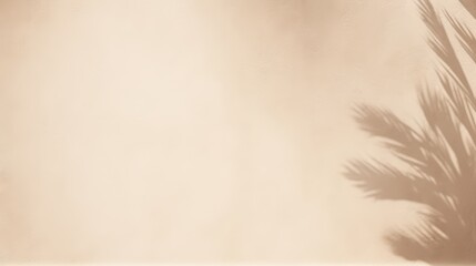 Poster - A soft, muted background featuring a delicate shadow of foliage, creating a tranquil and ethereal atmosphere.
