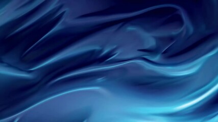 Aufkleber - Abstract flowing blue silk texture with dark shadows and light reflections. Elegant fabric and luxury design concept
