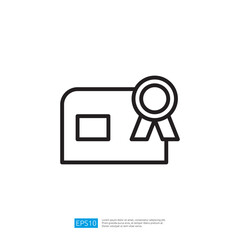 Poster - Award Icon Illustration Representing Achievement and Recognition With Badge and Certificate Design Vector