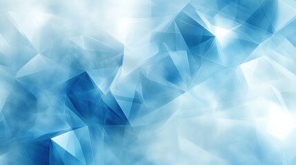 Poster - Abstract blue polygonal background with light and shadow effects, creating a dynamic and modern design.