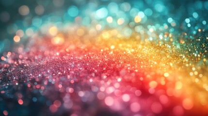 Poster - Abstract colorful glitter bokeh background.